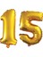 15 Yaş Sayı Folyo Balon Gold 40 Inç 100 cm 1