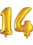14 Yaş Sayı Folyo Balon Gold 40 Inç 100 cm 1