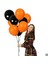 Siyah - Turuncu Metalik Balon 15 Adet 1