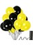 Sarı Siyah Metalik Balon 100 Adet+ 5 mt Balon Zinciri 1