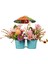 Yapay Çiçek Süs Yabani Chrysanthemum Faux Bonsai Heykeli Açık Mor Için 1