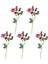 5 Parça Gerçekçi Yapay Çiçekler Masa Centerpieces Iç Mekan Dekor Rosy Için 1