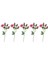 5 Parça Gerçekçi Yapay Çiçekler Masa Centerpieces Iç Mekan Dekor Rosy Için 2