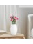 5 Parça Gerçekçi Yapay Çiçekler Masa Centerpieces Iç Mekan Dekor Rosy Için 3