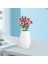 5 Parça Gerçekçi Yapay Çiçekler Masa Centerpieces Iç Mekan Dekor Rosy Için 4