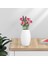 5 Parça Gerçekçi Yapay Çiçekler Masa Centerpieces Iç Mekan Dekor Rosy Için 5