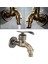 Duvar Çinko Alaşım Bibcock Bahçe Çamaşırhane Lavabo Bataryası Paspas Taps Bronz 2