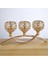 Demir Kristal Mumluk 3 Arms Masa Dekoratif Centerpieces Ev Dekorasyon Altın(Yurt Dışından) 2