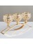 Demir Kristal Mumluk 3 Arms Masa Dekoratif Centerpieces Ev Dekorasyon Altın(Yurt Dışından) 3