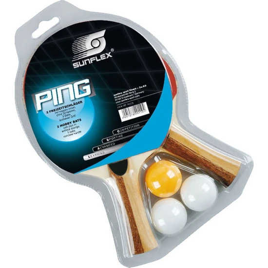 Sunflex Pıng P.p.set(2rak+3top) Masa Tenisi Raketi