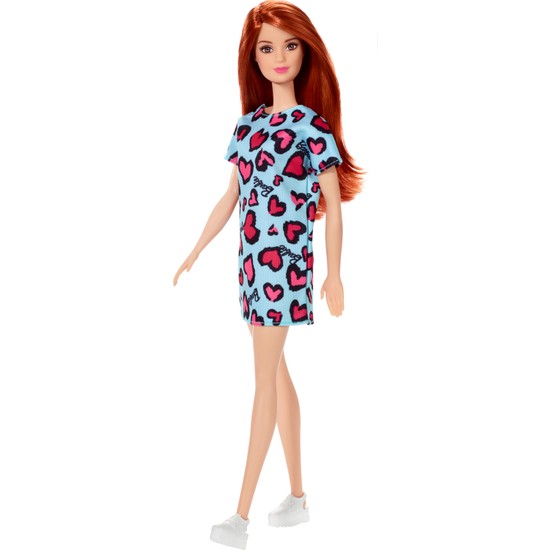 Barbie Şık Barbie Mavi Kalpli Elbise T7439 GHW48
