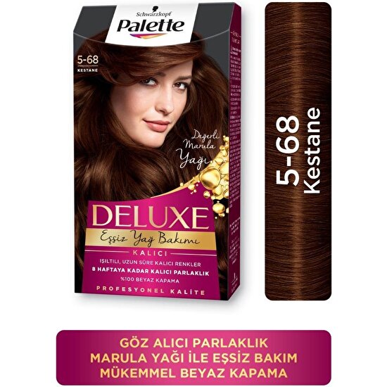 Palette Deluxe Kalıcı Renkler 5-68 Kestane Saç Boyası