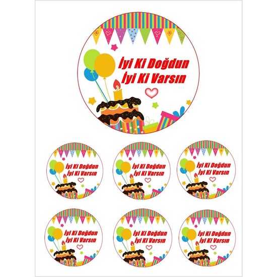 Yenilebilir Pasta Resmi Pirinç Kağıdından Iyi