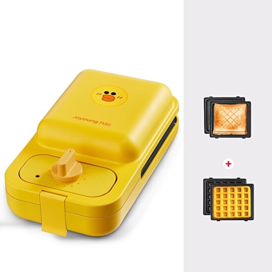 Sanlindou 220 V Ev Elektrikli Waffle Makinesi Sarı / Kahverengi Renk Mevcut Sandviç Pişirme Makinesi Yapışmaz Kahvaltı Baker 2 Plaka İle | Waffle Makineleri (Yurt Dışından)