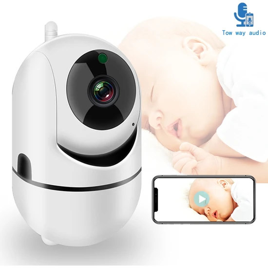 Sanlindousanlindou Bebekler İçin 1080 P Hd Gece Görüş Özellikli Güvenlik Kamerası - Beyaz (Yurt Dışından)