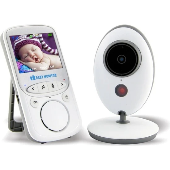 Sanlindou 2.4 Inç Kablosuz Video Bebek Monitörü Renkli Kamera Interkom Gece Görüş Sıcaklık Izleme Bebek Monitörü Nanny | Göğüs Bebek Monitörü | Nanny Kamerananny Video Kamera (Yurt Dışından)