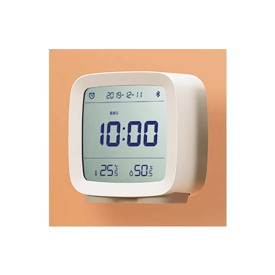 Sanlindou Bluetooth Çalar Saat Dijital Termometre Sıcaklık Ve Nem Izleme Gece Lambası Üç-In-One Saat Çocuk Bebek |Akıllı Uzaktan Kumanda (Bej 80.3X41X83Mm) (Yurt Dışından)