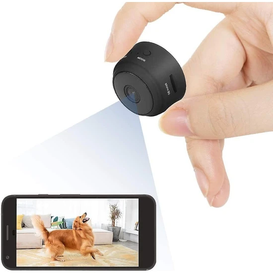 Sanlindou 4 K 1080 P Hd Mini Taşınabilir Wi-Fi Spy Kamera Gece Görüş İle Kablosuz Gözetim Spy Cam Hareket Algılama Açık / Kapalı-Siyah (Yurt Dışından)