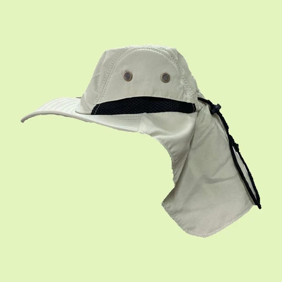 Krem Beyaz Ayarlanabilir Özellikli Outdoor Bahçe - Safari Şapkası