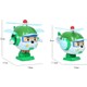 Easytoy 2 Adet Silverlit Robocar Kore Anime Figürü Robot Çocuk Karikatür Oyuncaklar