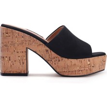 Nine West Garba 2fx Siyah Kadın Topuklu Terlik