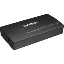 Everest ESW-808 8 Port 1000MBPS RTL8370N Gigabit Ethernet Switch Hub