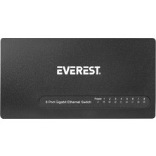 Everest ESW-808 8 Port 1000MBPS RTL8370N Gigabit Ethernet Switch Hub