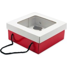 Feza Kutu Pencere Kapaklı 6'lı Cupcake Kutusu (10 Adet)