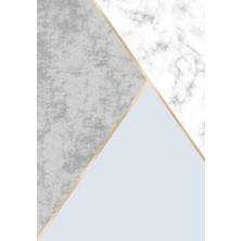 Brillant Geometrik Soyut Desen Lateks Taban Saçaksız Halı
