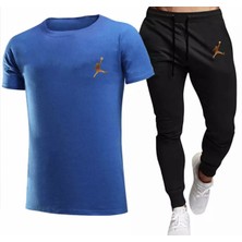 Amor Man Yuvarlak Yaka Ter Tutmayan  Pamuk Çift Cep Kısa Kollu Yazlık Erkek Eşofman Takımı