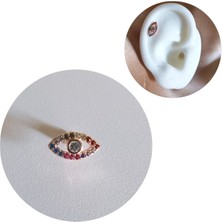 Bylin 925 Ayar Gümüş Rose Gold Göz Piercing/küpe, Bar Uzunluğu 6mm