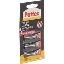 Pattex Süper Japon Mini Trio 1g - 3lü Blister  Yapıştırıcı ve Bantlar