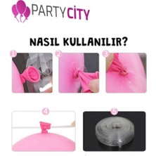 Pastel Beyaz Siyah Krom Gold Balon Zinciri