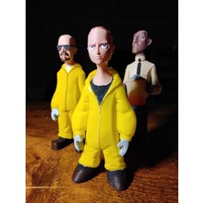 Zer Sanat Breaking Bad Figür Set (Heisenberg-Jesse-Gustavo) 3'lü Fifür Dekoratif Figür