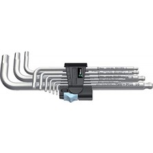 Wera 05073544001 3950/9 Hex-Plus 1 Sb Paslanmaz L Anahtar Seti, Metrik, Paslanmaz, 9 Parça K