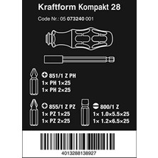 Wera  Kraftform Kompakt 28 Sb, 6 Parça  Tornavida