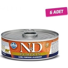 N&D 6 Adet - Balkabaklı Kuzu Eti ve Yaban Mersinli Kedi Konservesi 80 gr
