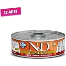 N&D 12 Adet - Balkabaklı Tavuk ve Narlı Kedi Konservesi 80 gr