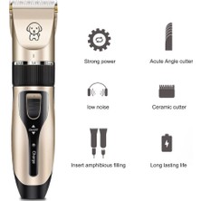 Pet Home USB Şarj Edilebilir Köpek Tıraş Makinesi -Altın (Yurt Dışından)