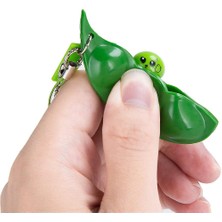 Sanlindou Fidget Oyuncaklar, 3 Adet Sıkmak-A-Fasulye Soya Güreşi Relierving Anahtarlık Mobil Zincir, Yeşil (Yurt Dışından)
