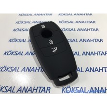 Köksal Anahtar Mercedes-Benz Smart Anahtar Silikon Anahtar Kılıfı (Siyah Renk)