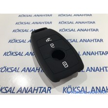Köksal Anahtar Mercedes-Benz Smart Anahtar Silikon Anahtar Kılıfı (Siyah Renk)