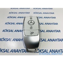 Köksal Anahtar Mercedes-Benz Yeni Nesil Beyaz Renk 3 Tuşlu Smart Kumanda Kabı (A, B, C, Cla, Gla, Cls, E Serisi)