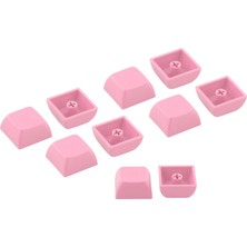 Lovıver 10 Parça 1u Keycaps Kalın Pbt Dıy Parçaları Için Kiraz Mx Mekanik Klavye Pembe  (Yurt Dışından)