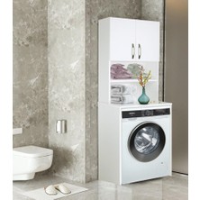 Bicabin Makina Üstü Dolap, Banyo Dolabı, Çamaşır Dolabı, Havlu Dolabı, Kapaklı Dolap