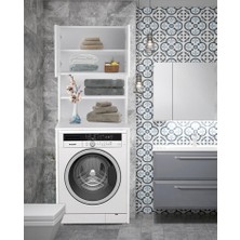Bicabin Makina Üstü Dolap, Banyo Dolabı, Çamaşır Dolabı, Havlu Dolabı, Kapaklı Dolap