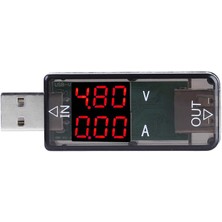 Guangdong Spirit Dc 3.2-10V LCD Voltmetre Ampermetre Akım Ölçer Multimetre Şarj USB Test Cihazı - Siyah (Yurt Dışından)