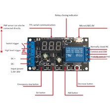 Guangdong Spirit Zk-Td2 5V12V24V Dijital LED Ekran Zamanlayıcı Röle Anahtar Modülü