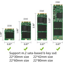 Guangdong Spirit M.2 - USB Adaptörü, B Tuşu M.2 SSD Adaptörü USB 3.0 (Kablo Gerekmez), USB - 2280 M2 SSD Sürücü Adaptörü, Ngff Dönüştürücü SSD Okuyucu Kartı