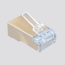 Guangdong Spirit 100 Adet RJ45 Korumalı Konnektör Cat6 Ağ RJ45 Konnektör Fişleri RJ45 Ethernet Kablosu Metal Korumalı 8 Hat Yuvası